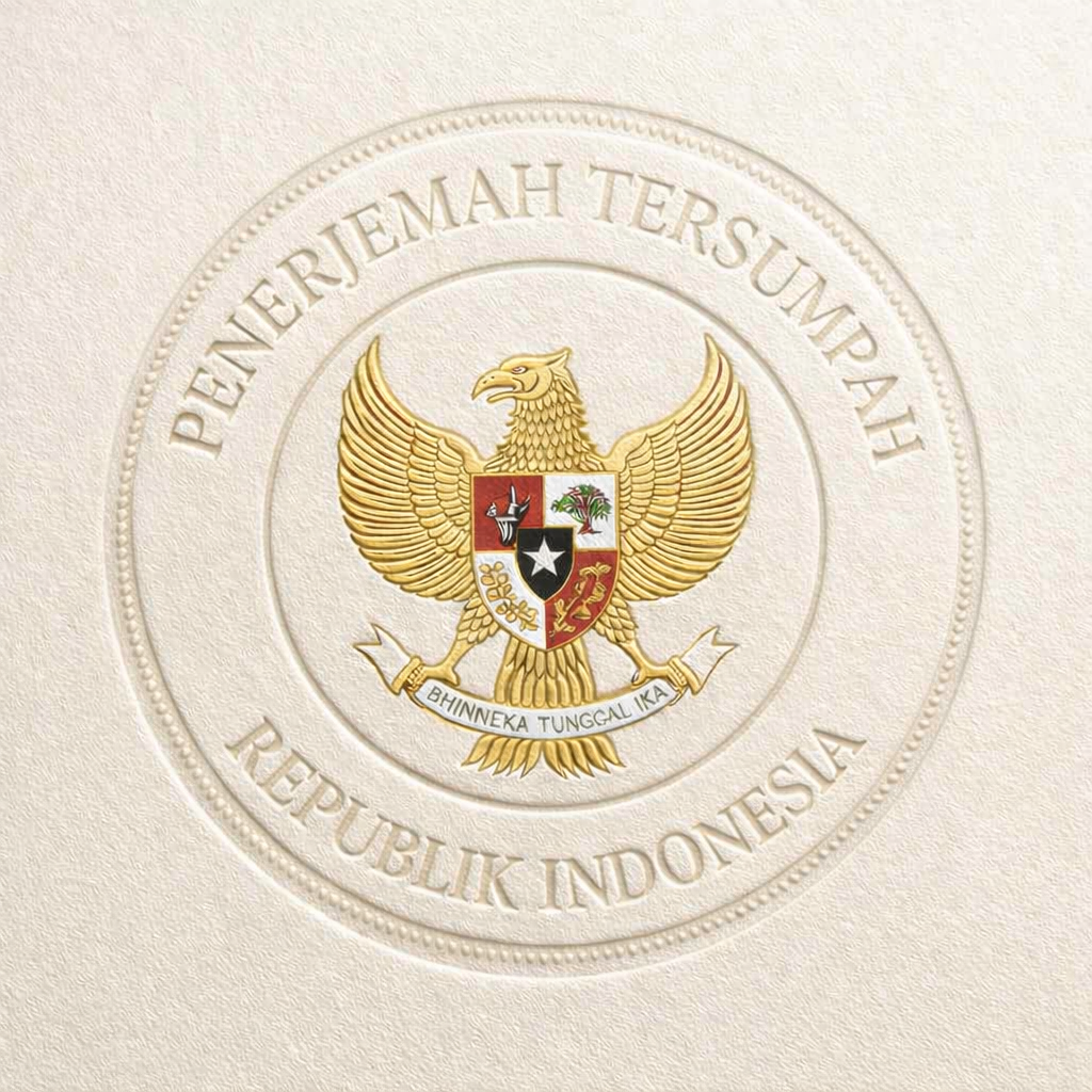Contoh cap resmi penerjemah tersumpah
